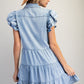 Patsy Denim Washed Button Down Mini Dress