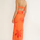 Madison Strapless Bandeau Floral Midi Dress