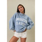 Oversized Reversible "American Classic" Mock Neck Sweatshirt