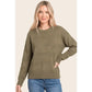 Honeycomb Textured Long Sleeve Sweater