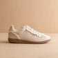 The April | Cream Lace-Trimmed Retro Sneaker