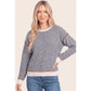 Camdenton Contrast Stripe Long Sleeve Crew Neck Sweater