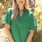 Slumber Ruffle V-Neck Solid Tweed Top