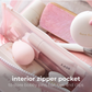 Jelly Cosmetic Bag Ballet Pink Bow Lay-Flat Makeup  Bag by Case-Mate