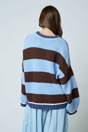 Prestige Oversized Striped Crew Neck