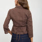 Aria Stripe Collared Long Sleeve Empire Waist Top