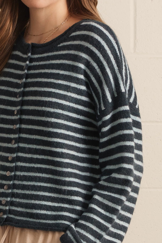 Forks Button Down Long Sleeve Sweater
