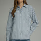 Walla Stripe Button Down Blouse