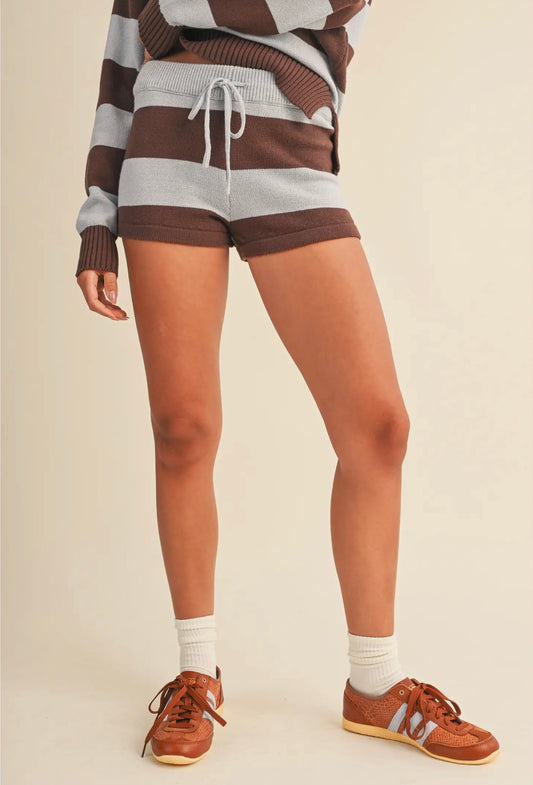Shepherd Striped Sweater Shorts