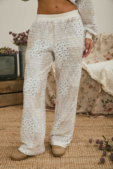 Macon Pants Multi Floral Patchwork Quilted Lounge Pants