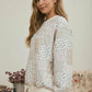 Macon Top Multi Floral Patchwork Long Sleeve Knit Top