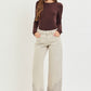 Bishop High Rise Crop Barrel Embroidered Hem Detail Jeans by Risen