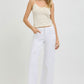 Alexandra Tummy Control Mid Rise Ankle Straight Raw Hem Jeans by Risen