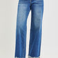 Matthew High Rise Wide Leg Cuffed Hem Jeans by Risen