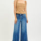 Hagen High Rise Wide Leg Double Pocket Detail Cuffed Jeans by Risen