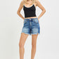 Sulphur Mid Rise Frayed Shorts by Risen