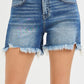 Sulphur Mid Rise Frayed Shorts by Risen