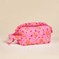 Essentials Quilted Cosmetic Pouch–Poppin' Petals Hot Pink