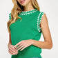 Winchester Embroidered Sleeveless Knit Tank Top