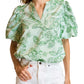Foreside Embroidered Floral Print Blouse