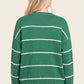 Blanket Stitch Striped Sweater