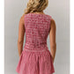 Nola Boat Neck Smocking Bodice Low Waist Romper