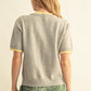 Naperville Color Layer Edge Detail Casual Sweater Top