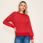 Endure Jacquard Balloon Sleeve Sweater