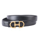 Horsebit Buckle Equestrian Stitched Suede/Napa Leather Belt