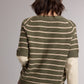 Carpenter Stripe Short Sleeve Sweater Cardigan