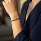 Faith Over Fear Cross Stretch Bracelet – Lapis Lazuli, 3mm