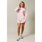 Tessa Mock Neck Long Sleeve Patch Work Print Sweatshirt