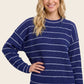 Fiona Textured Long Sleeve Crew Neck Sweater