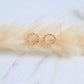 Round CZ Pearl Stud Earrings