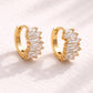 CZ Baguette Huggie Hoop Earrings