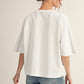 Peggy Drop Shoulder Mineral Washed Loose Fit Top