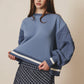 Hybrid Oversized Crew Neck Sweatshirt Sweater