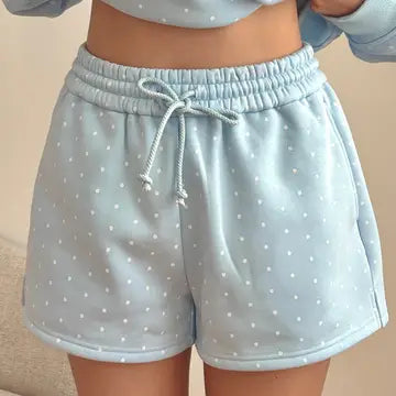 Bella Shorts Baby Blue Polka Dot Shorts