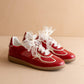 The Dalia | Cherry Lace Up Sneaker
