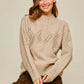 Ada Long Sleeve Textured High Neck Sweater