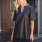 Cinna Metallic Feather Fringe Hem Faux Leather Dress