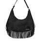 Loretta Suede Fringe Slouchy Bag