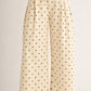 Molly Drawstring Waist Wide Leg Polka Dot Pants