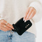 Suede Paris Card Wallet
