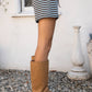 Marlowe Shorts Classic Stripe Mid Waist Drawstring Stretch Shorts