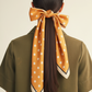 Back view - scarf as ponytail wrap
