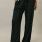 Libby Mid Rise Wide Leg Polka Dot Pants