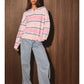 Lacey Round Neck Long Sleeve Sweater