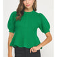 Xaviaer Flared Puff Sleeve Knit Sweater