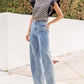 Bardstown Mixed Media Stripe Top-stitch Knit Top